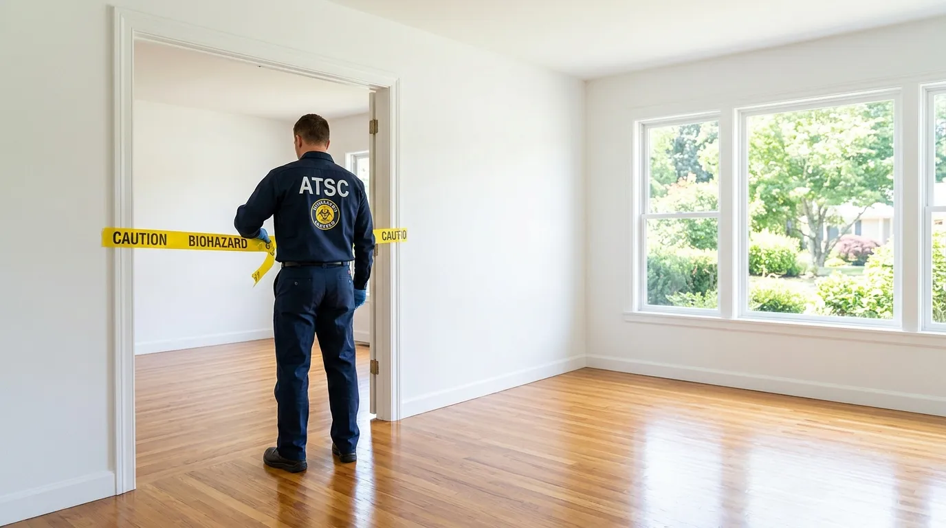 Certified biohazard cleanup crew performing Decomposition Cleanup in Elfers